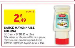 Intermarché Express Colona sauce mayonnaise offre