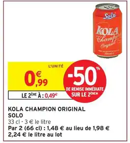 Intermarché Express Solo kola champion original offre