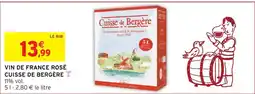 Intermarché Express Cuisse de bergère vin de france rosé offre