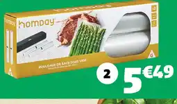 Gifi Homday 2 rouleaux de sacs sous vide offre