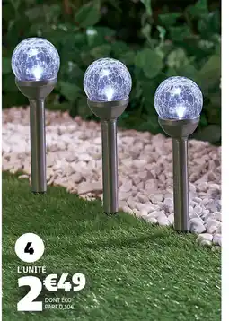 Gifi Borne solaire effet verre craquelé offre