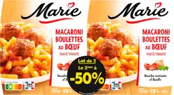 Auchan Marie macaroni boulette au boeuf sauce tomate marie offre