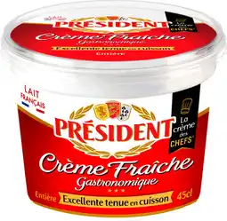 Auchan President crème fraîche gastronomique entière président offre