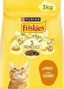 Auchan Supermarché Purina croquettes au poulet et légumes pour chat friskies offre