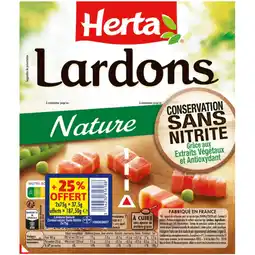 Auchan Supermarché Herta lardons nature sans nitrite herta offre