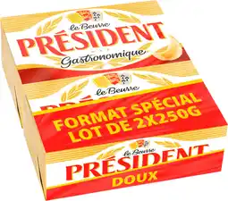 Auchan Supermarché President beurre gastronomique doux président offre