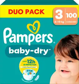 Auchan Supermarché Pampers duo pack baby dry couches pampers offre