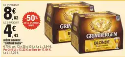 E.Leclerc Grimbergen bière blonde offre