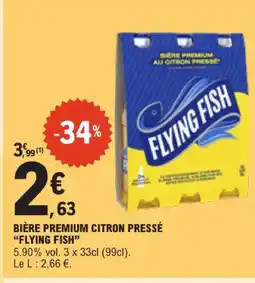 E.Leclerc Flying fish bière premium citron pressé offre
