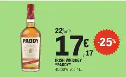 E.Leclerc Paddy irish whiskey offre