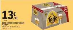 E.Leclerc Leffe bière blonde belge d'abbaye offre
