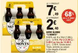 E.Leclerc 3 monts bière blonde offre
