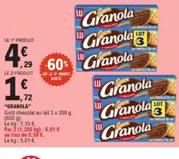 E.Leclerc Lu granola goût chocolat au lait offre