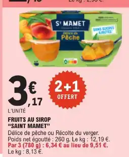 E.Leclerc Saint mamet fruits au sirop offre