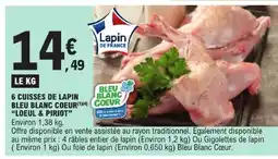 E.Leclerc Loeul & piriot 6 cuisses de lapin bleu blanc coeur offre