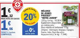 E.Leclerc Notre jardin mélange de jeunes pousses offre
