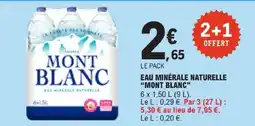 E.Leclerc Mont blanc eau minérale naturelle offre