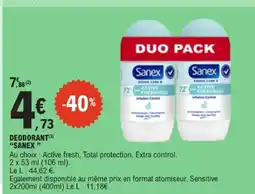 E.Leclerc Sanex déodorant offre