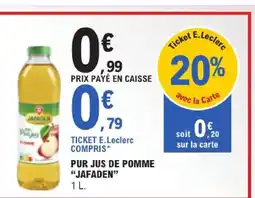 E.Leclerc Jafaden pur jus de pomme offre