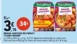 E.Leclerc Fleury michon rougail saucisses riz créole offre