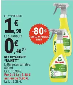 E.Leclerc Rainett nettoyants offre