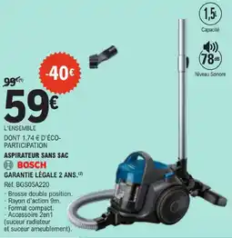E.Leclerc Bosch aspirateur sans sac offre
