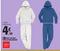 E.Leclerc Tissaia basics haut ou bas molleton enfant offre