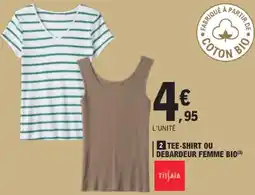 E.Leclerc Tissaia tee-shirt ou débardeur femme bio offre