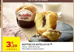 Intermarché NUTELLA Muffins x2 offre