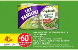 Intermarché BONDUELLE Haricots verts extra fins cuits à la vapeur offre