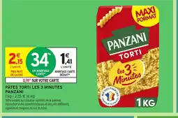 Intermarché PANZANI Pâtes torti les 3 minutes offre