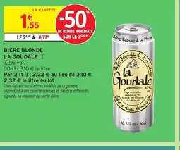 Intermarché LA GOUDALE Bière blonde offre