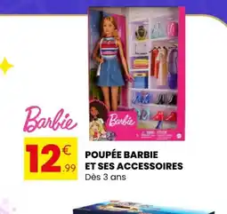 Stokomani Poupée barbie et ses accessoires offre