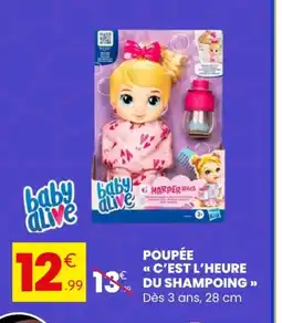 Stokomani BABY ALIVE Poupée c'est l'heure du shampoing offre