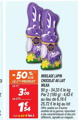 Netto MILKA Moulage lapin chocolat au lait offre