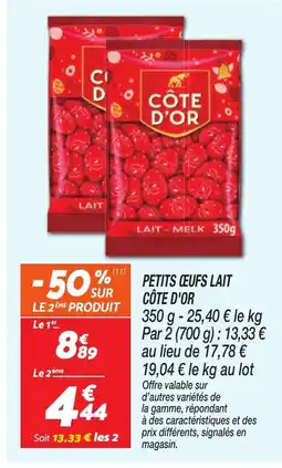 Netto CÔTE D'OR Petits œufs lait offre