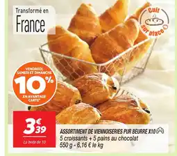 Netto Assortiment de viennoiseries pur beurre x10 offre