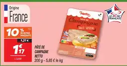 Netto NETTO Pâté de campagne offre