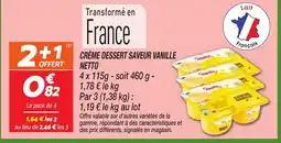 Netto NETTO Crème dessert saveur vanille offre