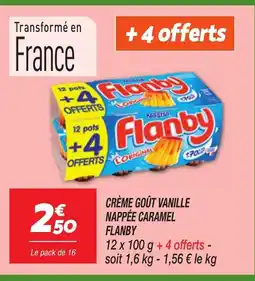 Netto FLANBY Crème goût vanille nappée caramel offre