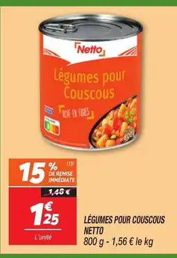 Netto NETTO Légumes pour couscous offre