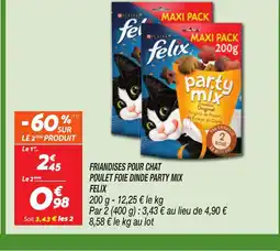Netto FELIX Friandises pour chat poulet foie dinde party mix offre