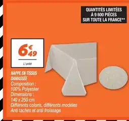 Netto Nappe en tissus damassée offre