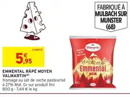 Intermarché VALMARTIN Emmental râpé moyen offre