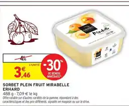 Intermarché ERHARD Sorbet plein fruit mirabelle offre