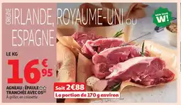 Auchan Supermarché Agneau : épaule✰✰ tranchée avec os offre