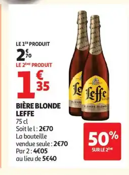 Auchan Supermarché LEFFE Bière blonde offre