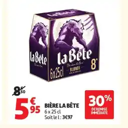 Auchan Supermarché LA BÊTE Bière offre