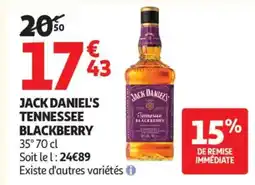 Auchan Supermarché JACK DANIEL'S Tennessee blackberry offre