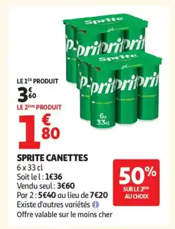 Auchan Supermarché SPRITE Canettes offre